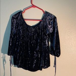 velvet off the shoulder top